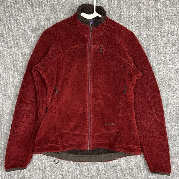 Vintage Patagonia Women's R2 Regulator Polartec Maroon Jacket Medium Fleece - Picture 1 of 11